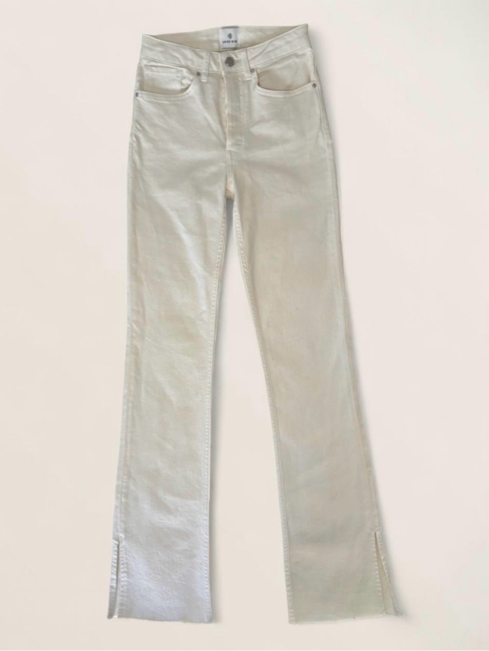 Anine Bing Cream Flare Jeans